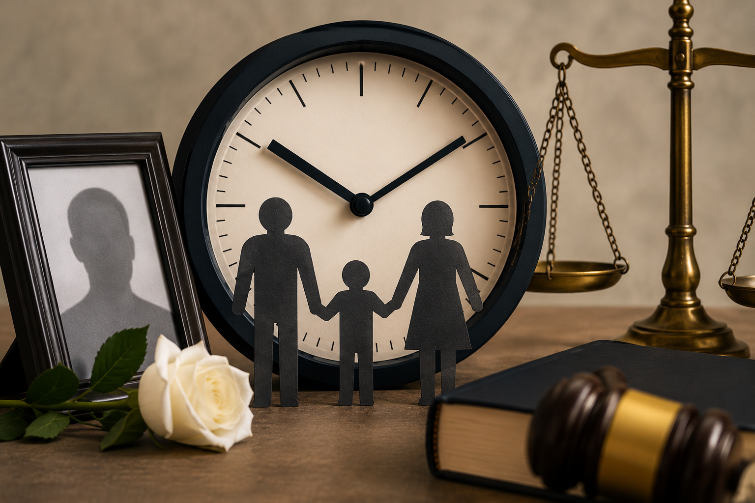 Cena simbólica relacionada à pensão por morte e aos prazos previstos na legislação previdenciária.